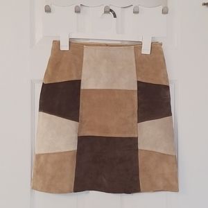 Real suede girl's skirt sz 14